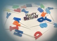 Letter Shape Birthday Party Cake Candles With 5 Random Colors SGS & ISO9001