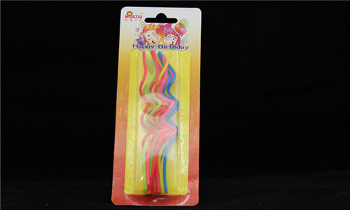 5 Color Wiggle Swirl Birthday Candles No Drip For Birthday / Christmas Gifts